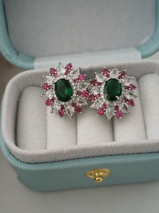 Srebrne Kolczyki  na sztyfty