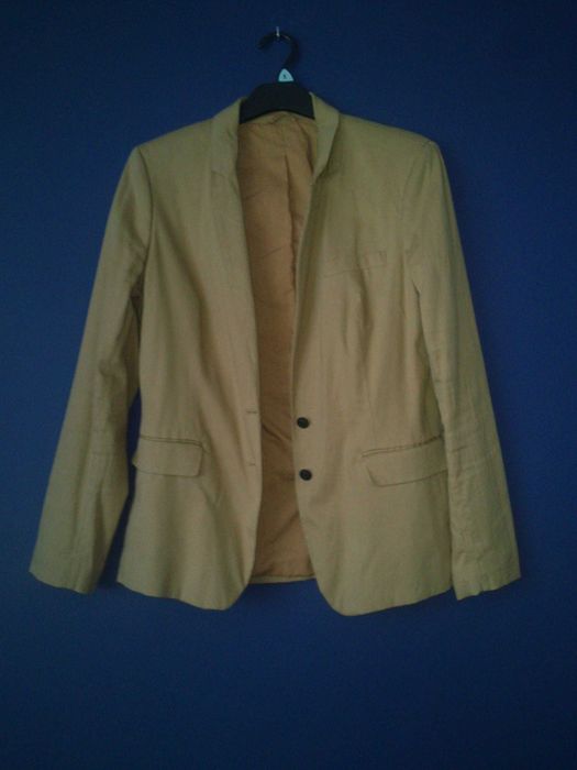 Żakiet beżowy marynarka dzień kobiet codzień jasnobrązowa brązowa Next