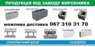 блоки стінові проливні газоблок