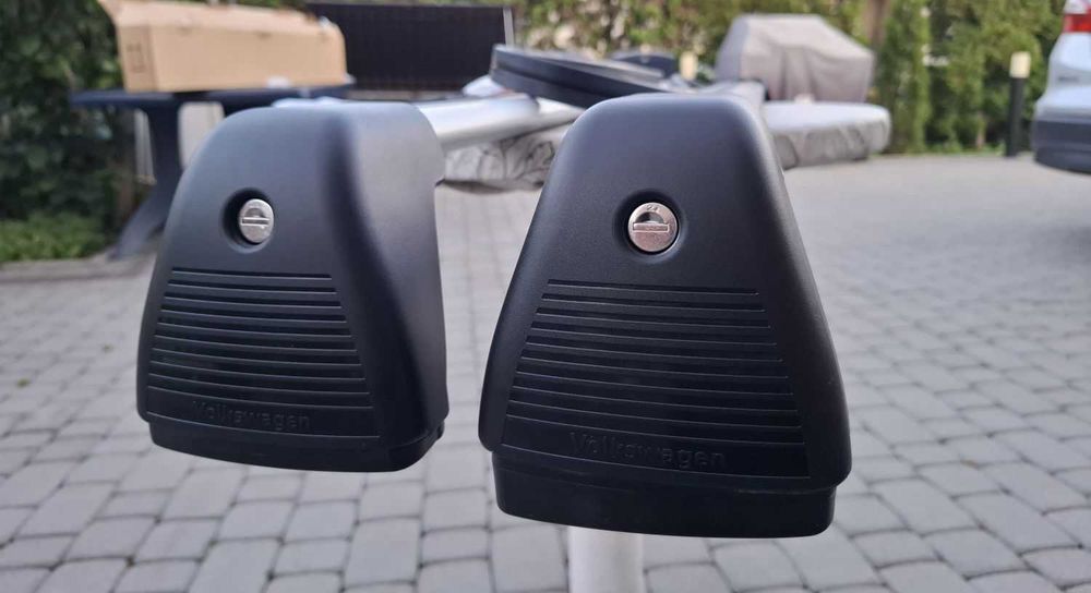 Nowy Oryginalny Bagażnik Dachowy VW Caddy Belki Poprzeczki Bez Relingów Thule
