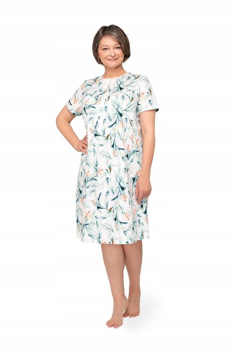 Martel Biała Bawełniana Koszula Nocna Krótki Rękaw R. Xxl