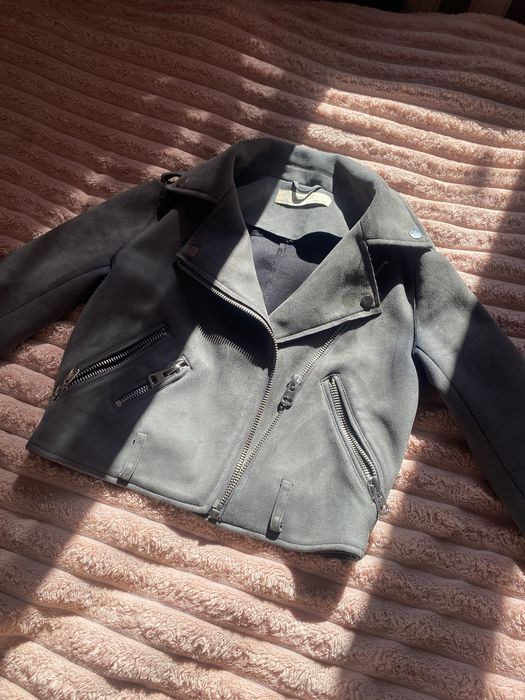 Замшева косуха Zara basic розмір xs