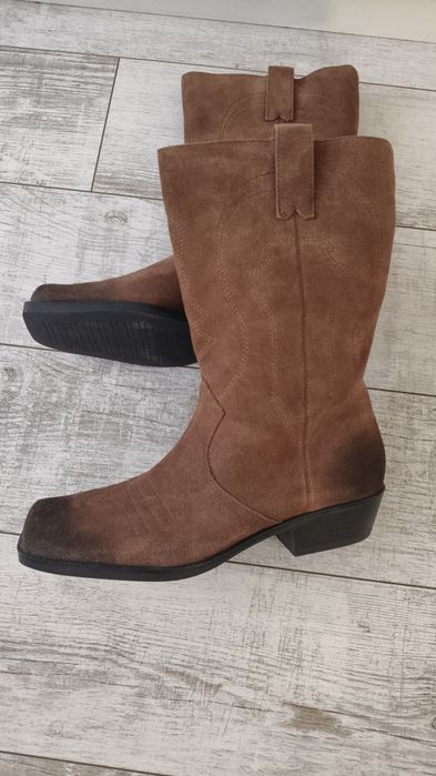 Botki Pułk&Bear skóra 39 zamsz