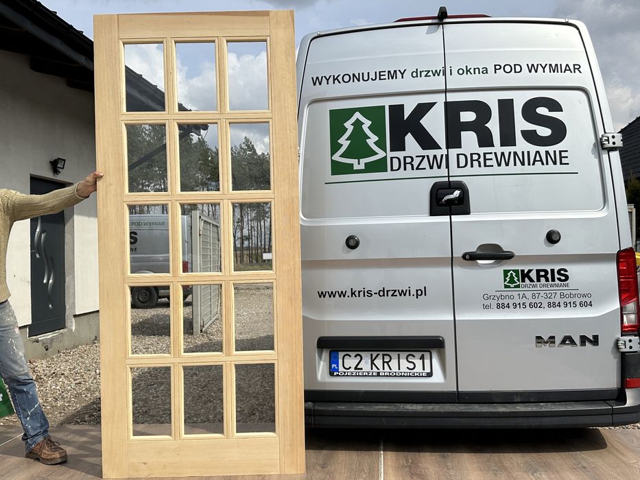 Drzwi wewnętrze przesuwne OD RĘKI na wymiar Cała Polska lite sosnowe