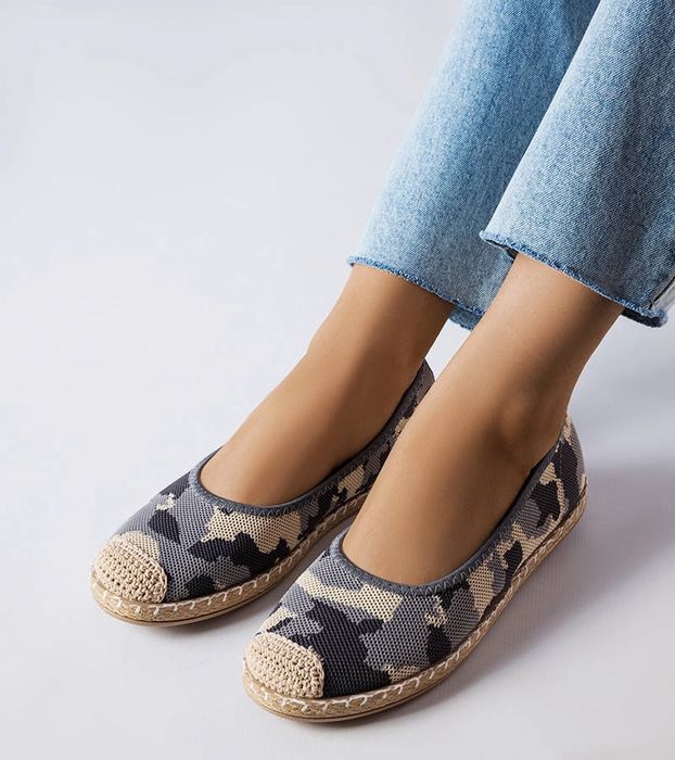 Szare wsuwane espadryle Benedum