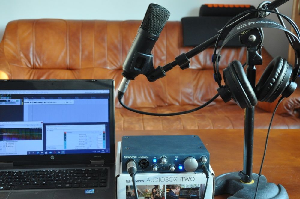 Mobilne studio nagrań:Mikrofon presonus +Presonus iTWOBOX+Laptop+soft!
