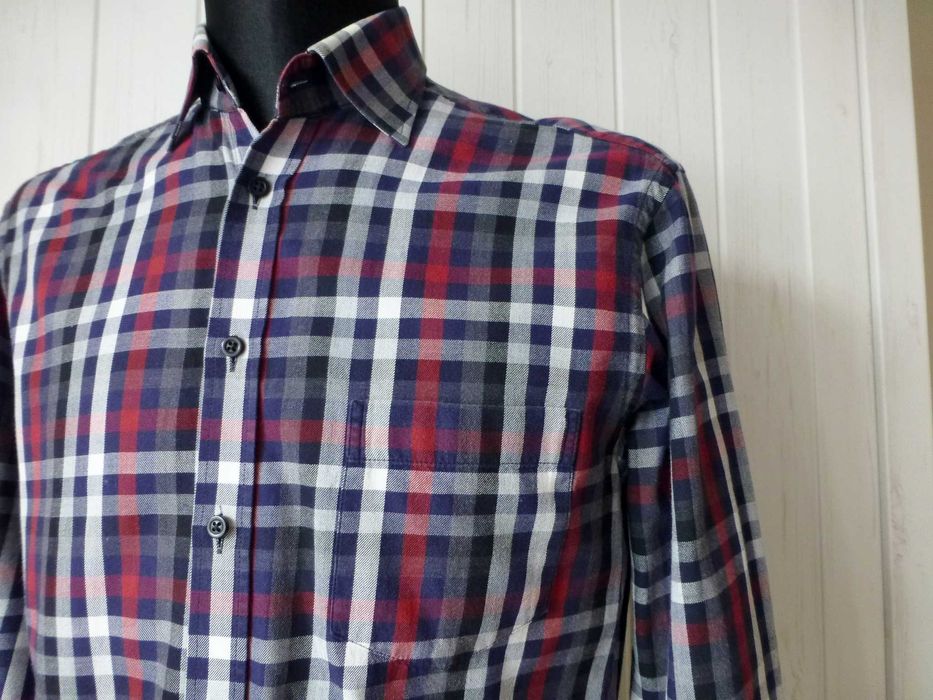 Bosweel męska dżinsowa koszula w kratę M