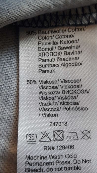 Granatowa bluzka z baskinką w białe kropki roz. 36/38