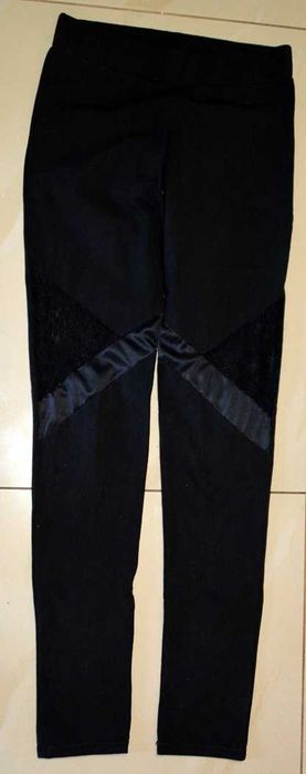 Calzedonia, legginsy z koronką, rozm. s