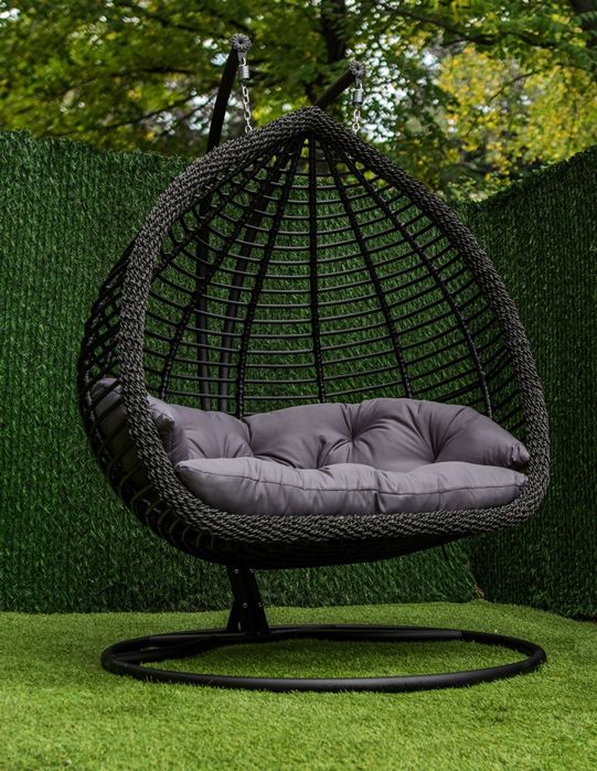 Садовая качеля Кокон KRESLOROTANG Дабл Премиум Полосатый Подвесное