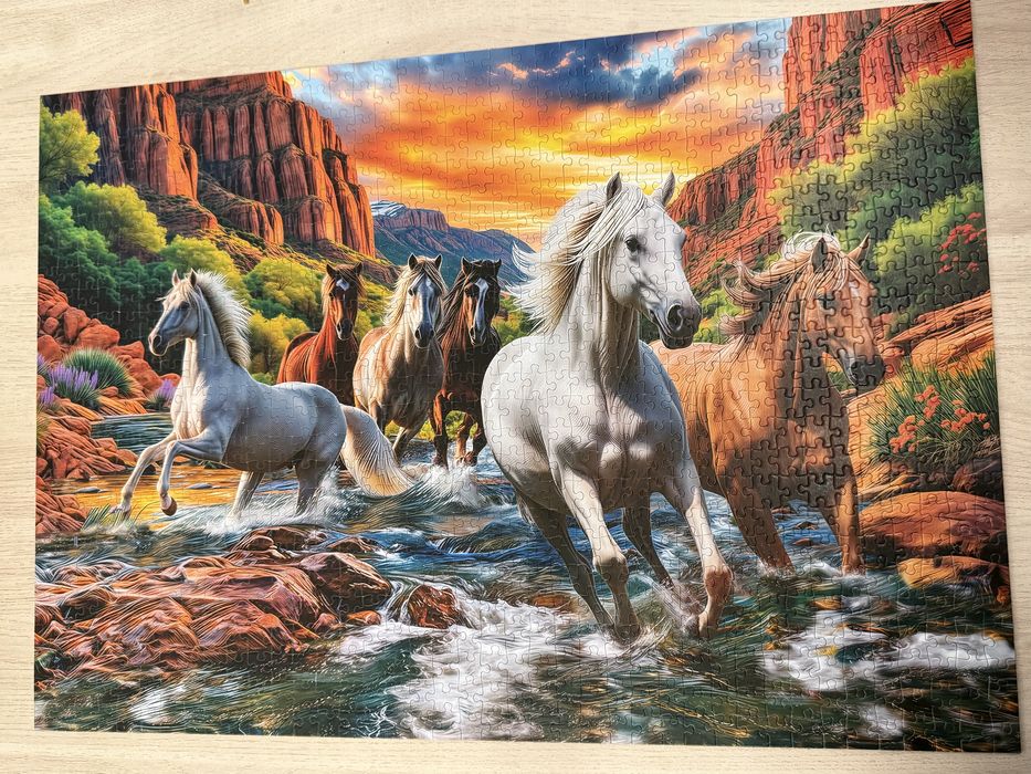 Puzzle 1000 Peças Horses in The Valley