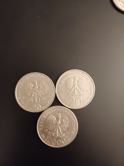 Trzy monety z PRL-u Nowotko, Solidarność, Igrzyska