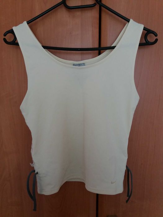 Jasnożółty crop top Nike 36 S fitness taniec