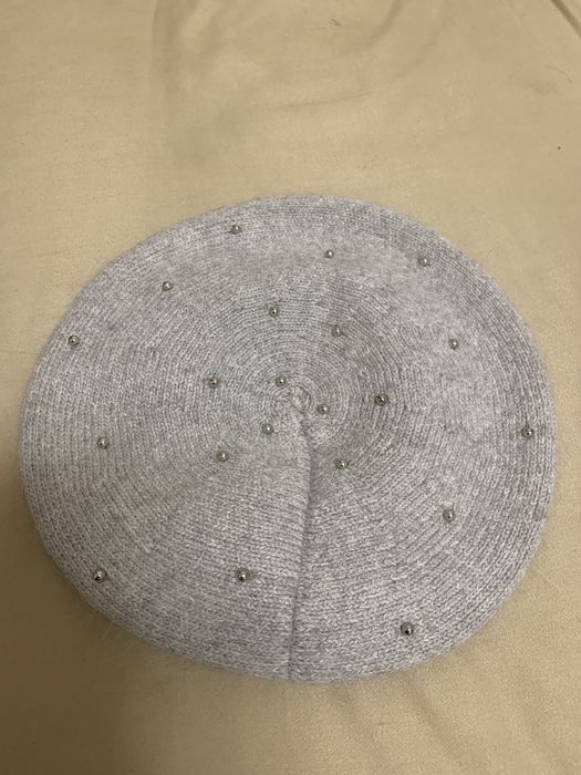 Берет зимний серый