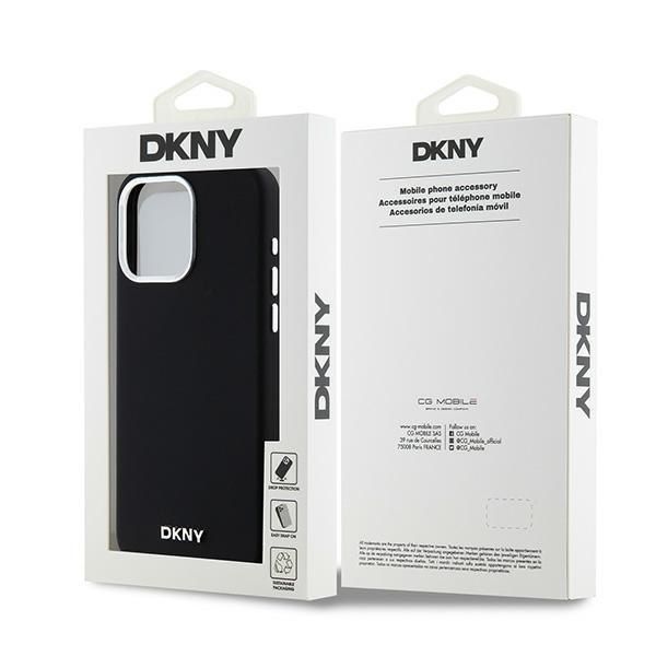 DKNY DKHMP14XSMCHLK iPhone 14 Pro Max6.7" czarny/black hardcase Liquid Silicone Small Metal Logo MagSafe