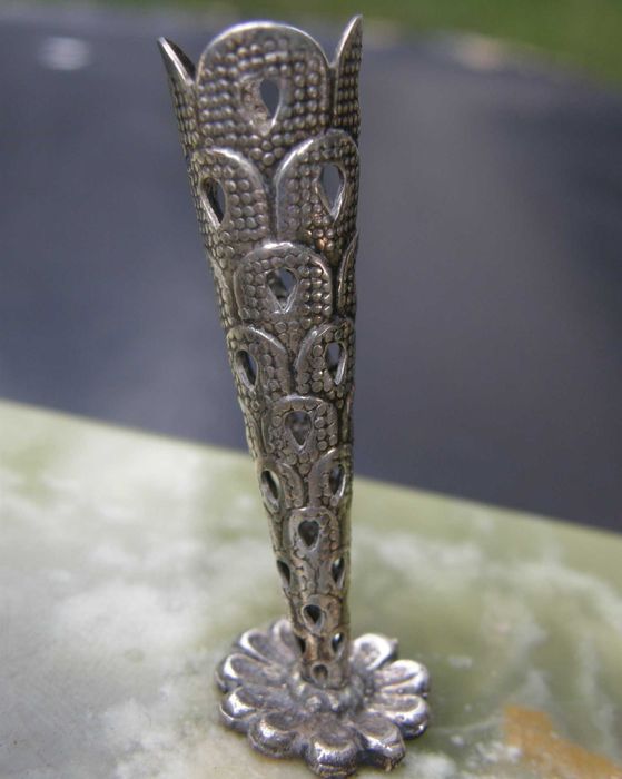 Kałamarz srebro marmur onyksowy Italia