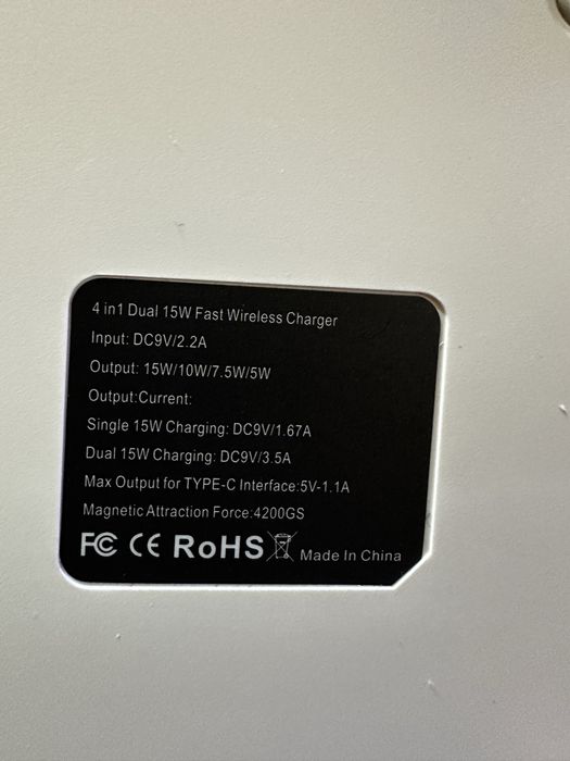 Бездротова зарядка TH02 QI док-станція для iPhone Watch AirPods