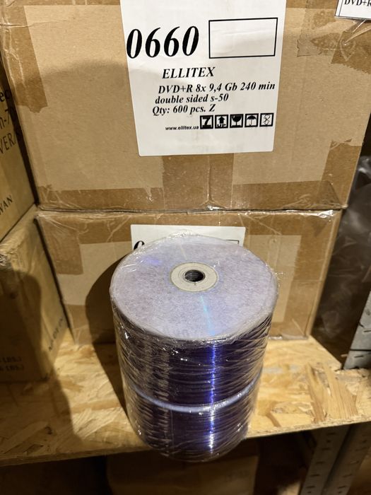 Диски DVD+R 9.4Gb двусторонние ELLITEX 8x