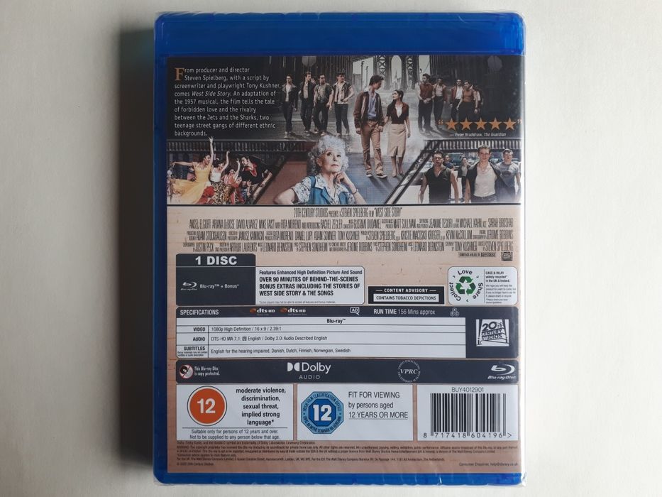 Blu-ray West Side Story de Steven Spielberg (Selado)