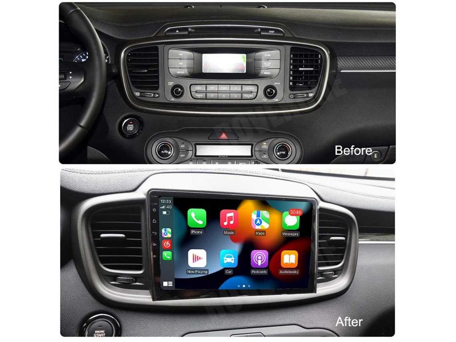 Multimédia Carplay e Android 13  para Kia Sorento 3 2014/2020