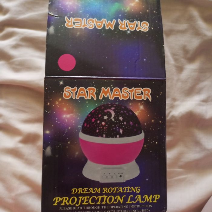 Лампа нічник рожева