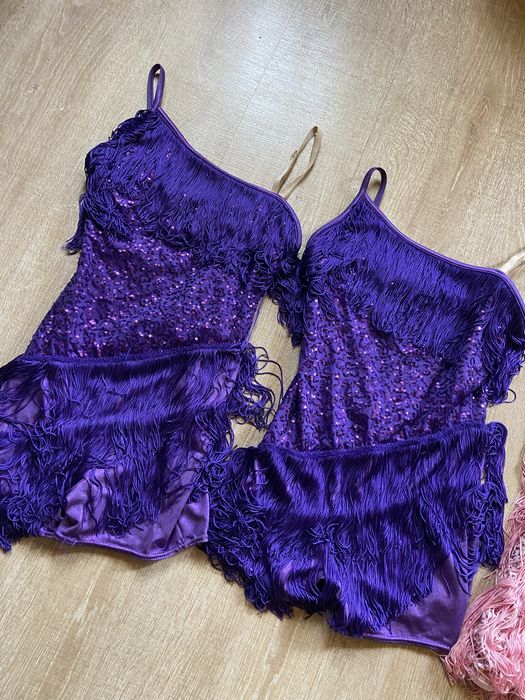 Платье латина сукня бахрома 140-146 тренеровочное танцевальное