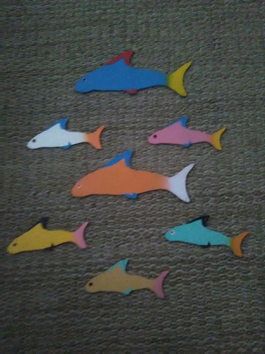 Espanta espiritos com peixes quarto de criança
