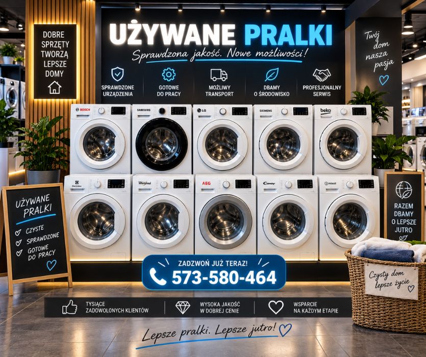 Pralki Używane / 100% sprawne/ Gwarancja / Transport / Duży Wybór/ od 399zł