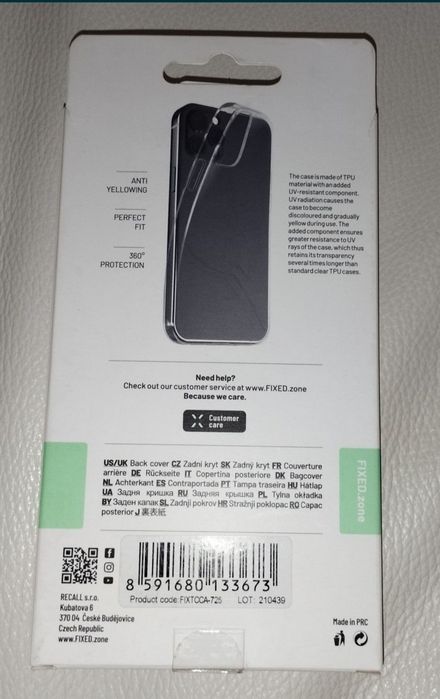 APPLE IPHONE 13 PRO MAX новий силіконовий чохол прозорий Чехія