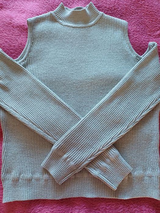 Sweter szary z acrylu