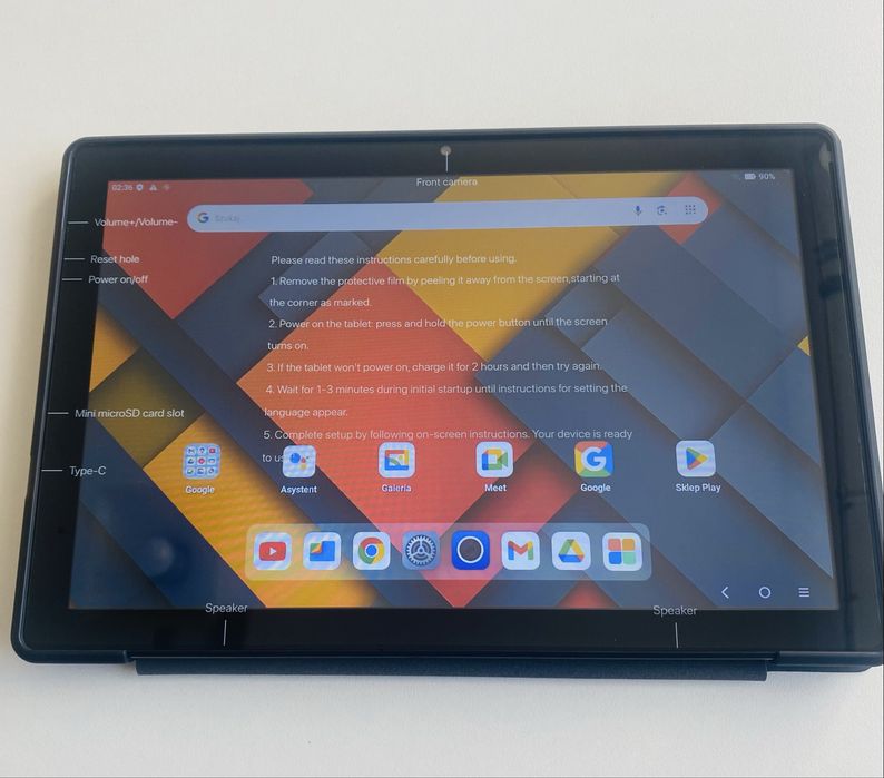Tablet 10,1 cala Android 16 zestaw
