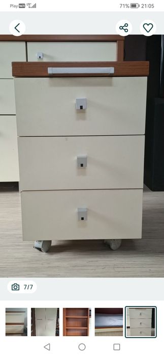 Meble zestaw łóżko szafa komoda
