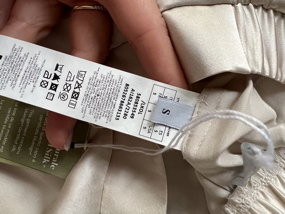 Spodnie 100% jedwab morwowy / 100% silk – luksusowe beżowe (beige)