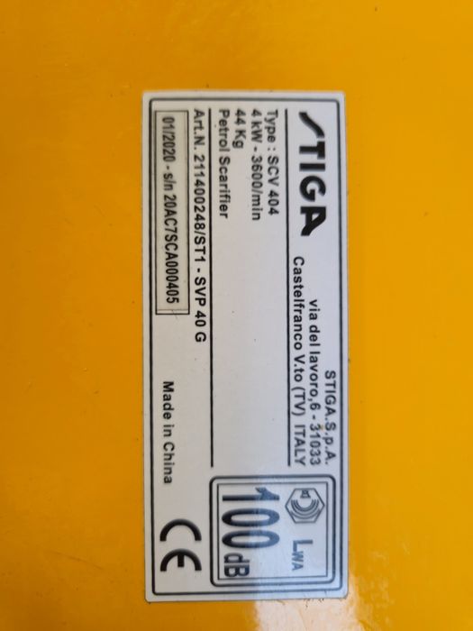 Stiga SVP 40G wertykulator