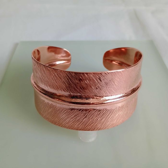 Bransoletka Miedziana P1 – dł. wew. 16 cm, szer. 3 cm