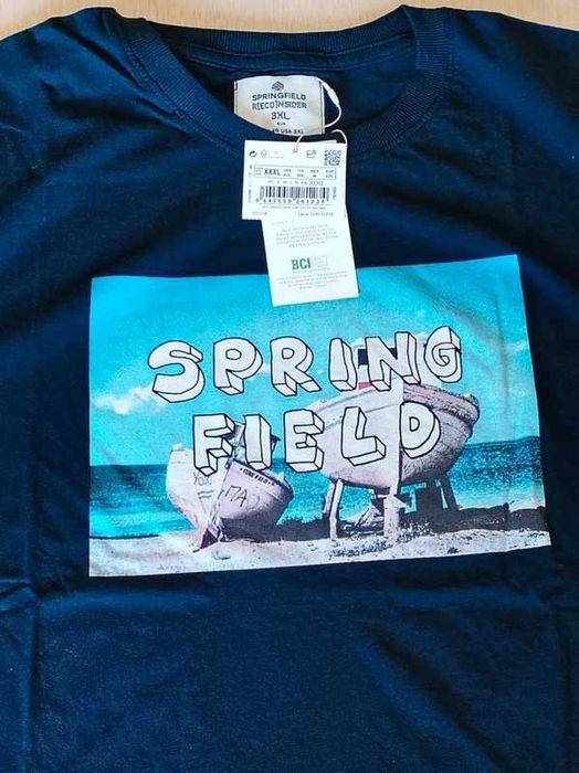 T-shirt Springfield com estampa barco tamanho XXXL