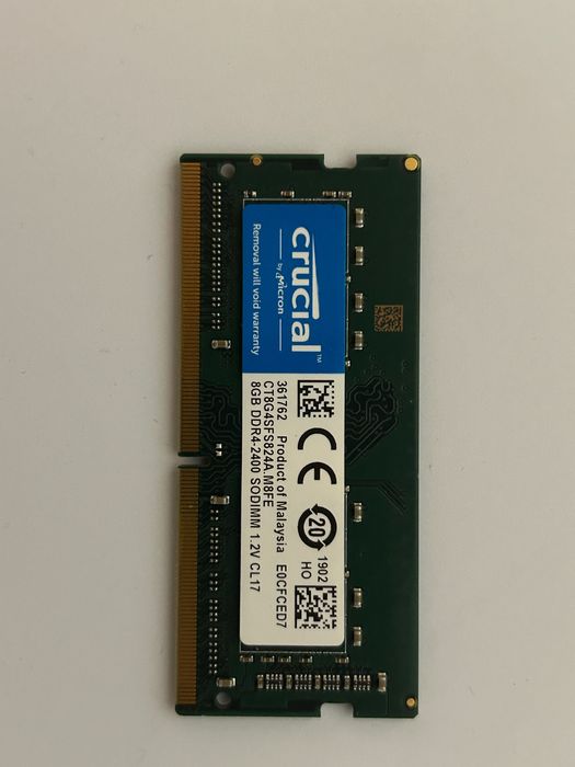 NOWA Pamięć RAM Crucial SODIMM 8GB DDR4, ct8g4sfs824a