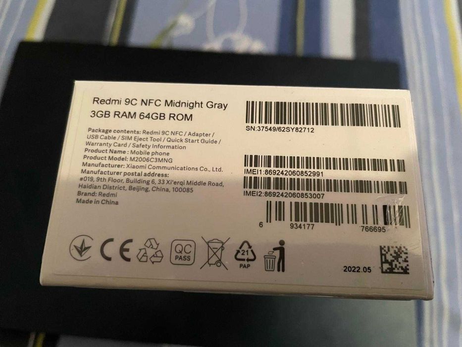 Telemóvel Xiaomi 9C NFC - NOVO, na caixa