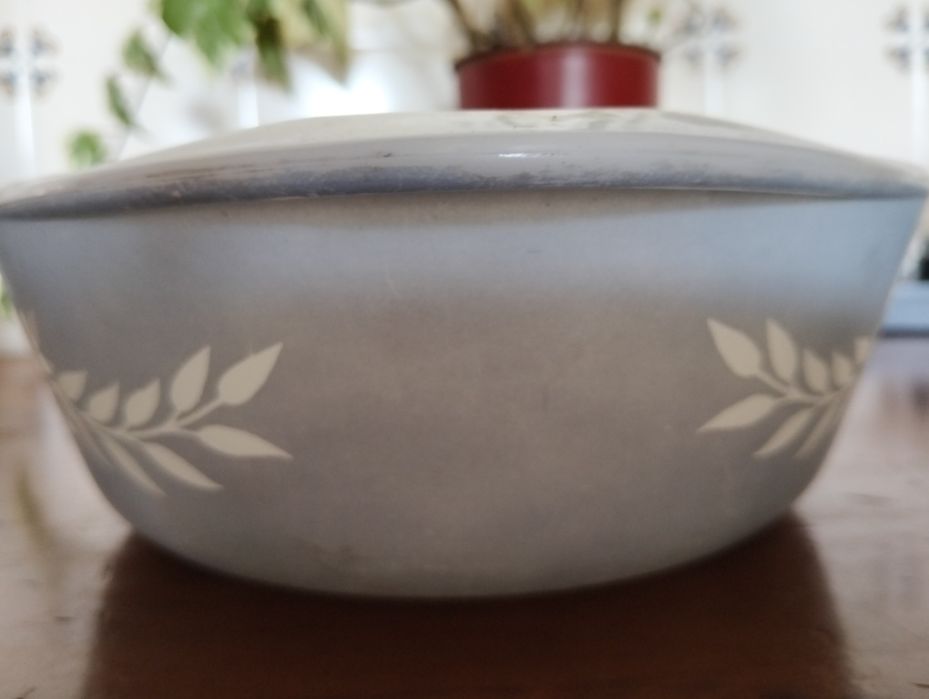 Travessa/Caçarola Vintage Glasbake Blue Cameo - Estilo Retro