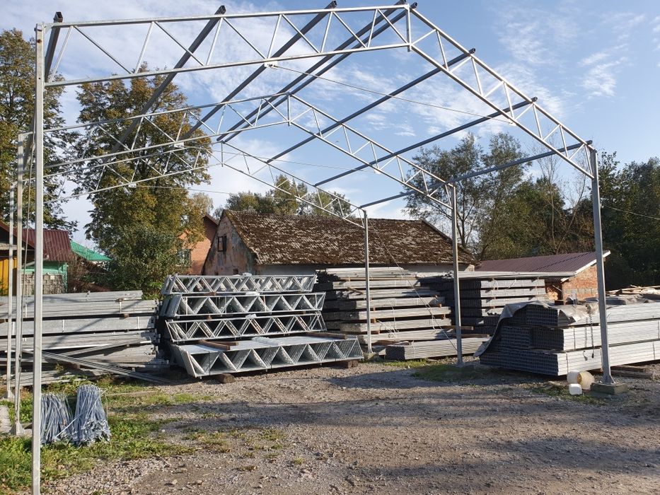 Konstrukcja stalowa 8x19.2 hala magazyn wiata garaż modułowa