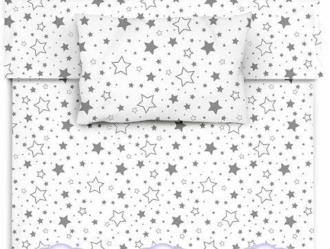 Komplet pościeli Amilian 100 x 135 cm biały, biały w gwiazdki