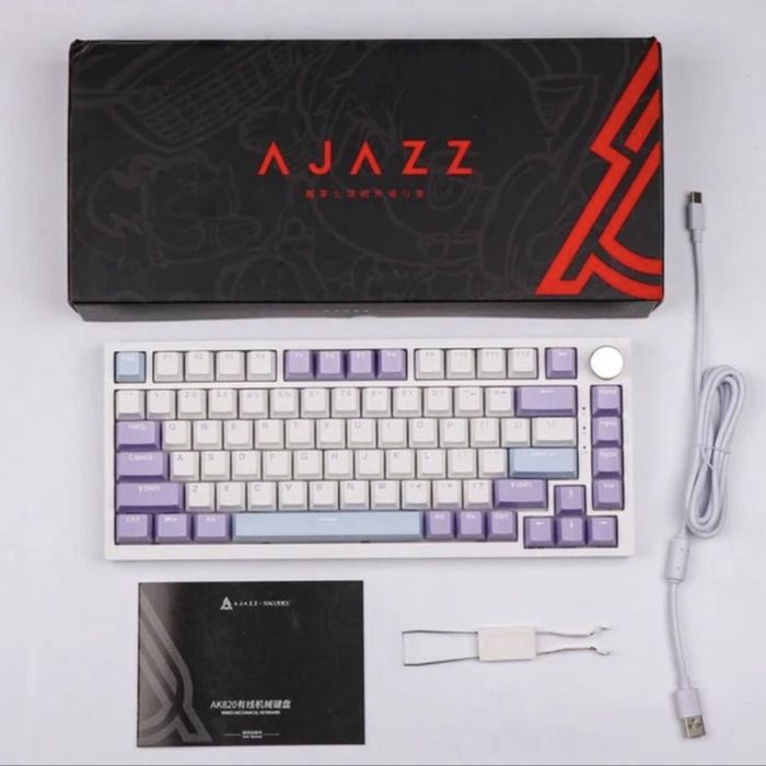 механічна клавіатура Ajazz AK820  колір White/Purple Sea Salt switch