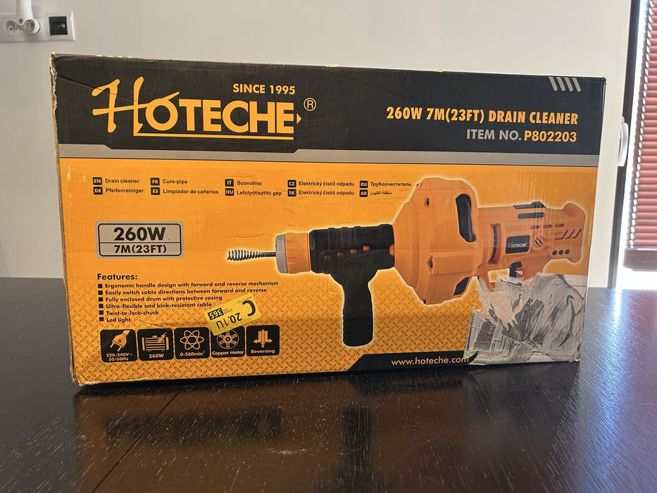 Elektryczna Spirala Do Przepychania Rur Hoteche 7M 260W
