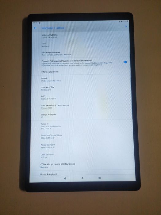 Lenovo Tab M10 HD karta sim