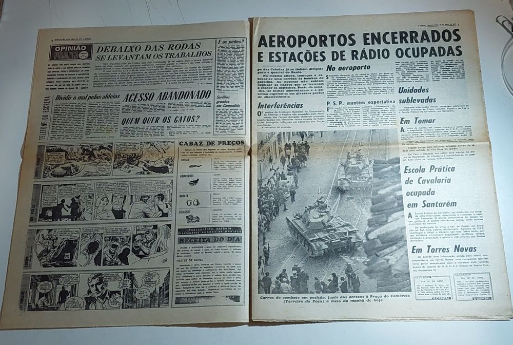 Jornal A Capital 25 de Abril 1974 - 1ª edição (12 Horas) - Muito Raro