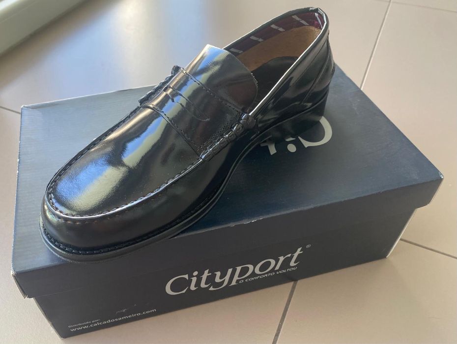 Sapato homem preto classico 100% pele (Novos) nº43