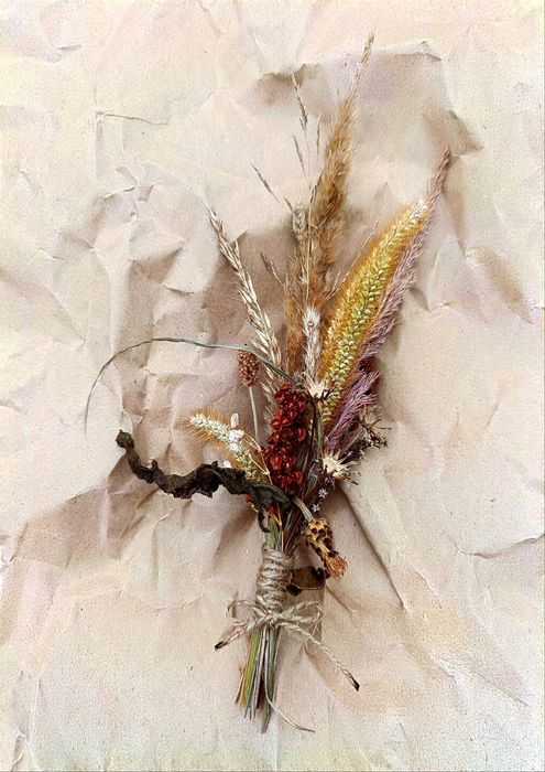 Butonierka brązowo-miedziana