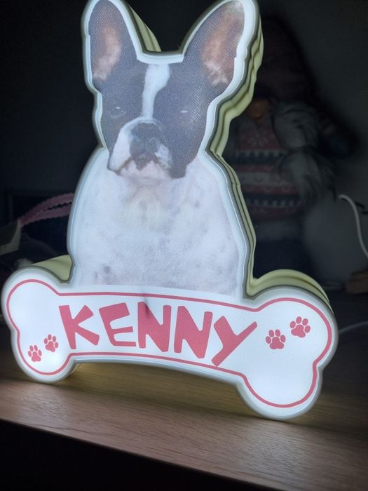 Luminaria com silhueta do seu animal de estimação