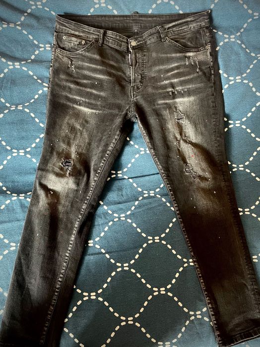 Spodnie jeansowe dsquared2 czarne