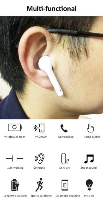 Беспроводной Bluetooth наушник HBQ - i9 с док-станцией для зарядки